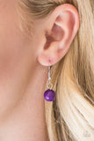 Paparazzi "Set The World On WIRE" Purple Bead Wire Necklace & Earring Set Paparazzi Jewelry