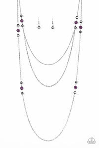 Paparazzi "Be In The Glow" Purple Necklace & Earring Set Paparazzi Jewelry