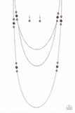 Paparazzi "Be In The Glow" Purple Necklace & Earring Set Paparazzi Jewelry