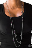 Paparazzi "Be In The Glow" Purple Necklace & Earring Set Paparazzi Jewelry