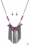 Paparazzi "Modern Mechanics" Purple Necklace & Earring Set Paparazzi Jewelry