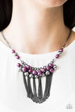 Paparazzi "Modern Mechanics" Purple Necklace & Earring Set Paparazzi Jewelry