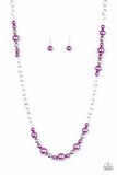 Paparazzi "Lady Boss" Purple Necklace & Earring Set Paparazzi Jewelry