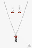 Paparazzi "Don't Stop Believing" Red Necklace & Earring Set Paparazzi Jewelry