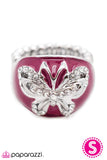 Paparazzi "Flirtatiously Fluttering" Pink Ring Paparazzi Jewelry