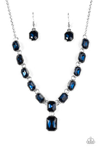 Paparazzi "The Right To Remain Sparkly" Blue Necklace & Earring Set Paparazzi Jewelry