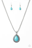 Paparazzi "Deep Creek" Blue Necklace & Earring Set Paparazzi Jewelry