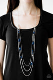 Paparazzi "BELIZE It Or Not" Blue Necklace & Earring Set Paparazzi Jewelry