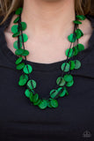 Paparazzi "Caribbean Catch" Green Necklace & Earring Set Paparazzi Jewelry