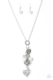 Paparazzi "Take The Plunge" White Necklace & Earring Set Paparazzi Jewelry