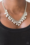 Paparazzi "Self Love" White Necklace & Earring Set Paparazzi Jewelry