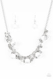 Paparazzi "A Pop of Posh" White Necklace & Earring Set Paparazzi Jewelry