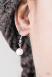 Paparazzi "When POSH Comes To Shove" White Necklace & Earring Set Paparazzi Jewelry
