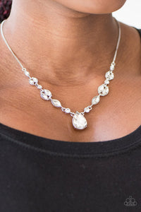 Paparazzi "Royal Rendezvous" White Necklace & Earring Set Paparazzi Jewelry