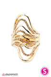 Paparazzi "Rolling In It - Gold" ring Paparazzi Jewelry