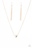 Paparazzi "A Simple Heart" Gold Necklace & Earring Set Paparazzi Jewelry