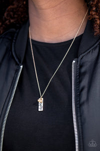 Paparazzi "Aspire" Gold Beads Pendant Engraved Necklace & Earring Set Paparazzi Jewelry
