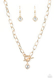 Paparazzi "Let Your Heart Shine" Gold Necklace & Earring Set Paparazzi Jewelry