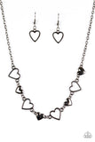 Paparazzi "Hustle and Heart" Black Necklace & Earring Set Paparazzi Jewelry