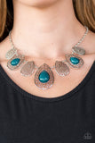 Paparazzi "Jungle Jane" Blue Necklace & Earring Set Paparazzi Jewelry