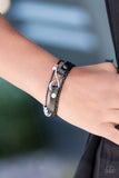 Paparazzi "Forest Quest" Pink Bead Black Leather Infinity Charm Urban Bracelet Unisex Paparazzi Jewelry