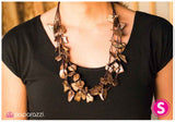Paparazzi "All Wood Things..." Brown Necklace & Earring Set Paparazzi Jewelry