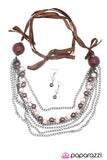 Paparazzi "Melt With You" Brown Necklace & Earring Set Paparazzi Jewelry