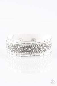 Paparazzi "Punk Princess" White Wrap Bracelet Paparazzi Jewelry