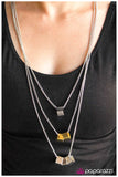 Paparazzi "All Squared Away" Silver Necklace & Earring Set Paparazzi Jewelry