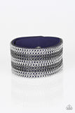 Paparazzi "GLAM Of Steel" Blue Wrap Bracelet Paparazzi Jewelry