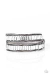 Paparazzi "True Glitz" Silver Wrap Bracelet Paparazzi Jewelry