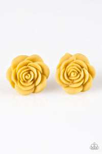 Paparazzi "Raving About Roses" Yellow Earrings Paparazzi Jewelry