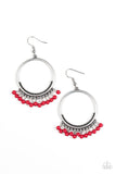 Paparazzi VINTAGE VAULT "The World Is A Jungle" Red Earrings Paparazzi Jewelry