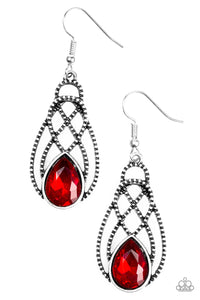 Paparazzi "Chic Contessa" Red Earrings Paparazzi Jewelry