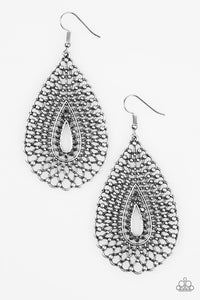 Paparazzi "Storm Surge" Silver Earrings Paparazzi Jewelry