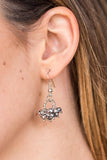 Paparazzi "Spark and Shimmer" Silver Frame Hematite Rhinestone Earrings Paparazzi Jewelry
