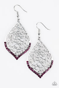 Paparazzi "Where I Want To BEAM" Purple Earrings Paparazzi Jewelry