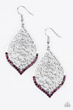 Paparazzi "Where I Want To BEAM" Purple Earrings Paparazzi Jewelry