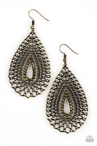 Paparazzi "Storm Surge" Brass Earrings Paparazzi Jewelry