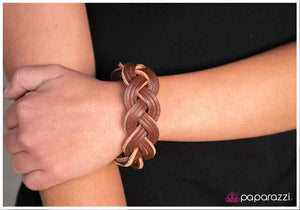 Paparazzi "A Fair-Leather Friend" Brown Bracelet Paparazzi Jewelry