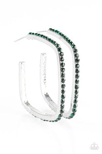 Paparazzi "Send In The HOOPS" Green Earrings Paparazzi Jewelry