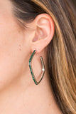 Paparazzi "Send In The HOOPS" Green Earrings Paparazzi Jewelry