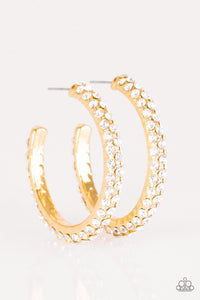 Paparazzi "Make It A TRIPLE!" Gold Earrings Paparazzi Jewelry