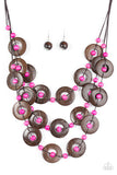 Paparazzi "Bora Bora Beauty" Pink Necklace & Earring Set Paparazzi Jewelry