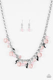 Paparazzi "BLING Down The Curtain" Pink Necklace & Earring Set Paparazzi Jewelry