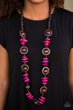 Paparazzi "Tropical Tango" Pink Necklace & Earring Set Paparazzi Jewelry