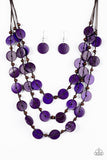 Paparazzi "Tiki Tango" Purple Necklace & Earring Set Paparazzi Jewelry