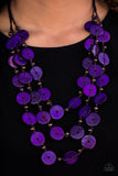 Paparazzi "Tiki Tango" Purple Necklace & Earring Set Paparazzi Jewelry