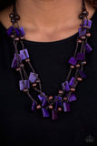 Paparazzi "Me, Myself and Island" Purple Necklace & Earring Set Paparazzi Jewelry