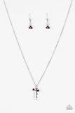 Paparazzi "Don't Stop Believing" Purple Necklace & Earring Set Paparazzi Jewelry